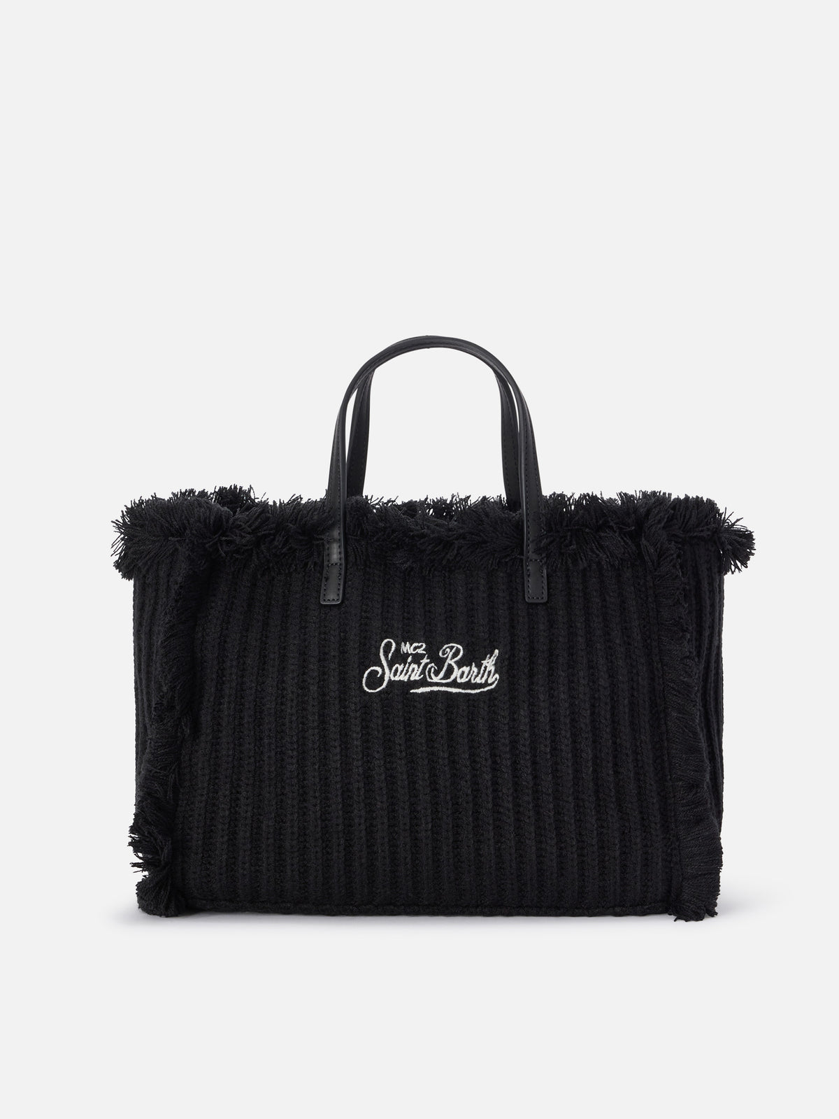 Borsa Colette nera con lavorazione a costine