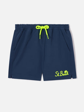 Bañador short cómodo azul marino para niño 
