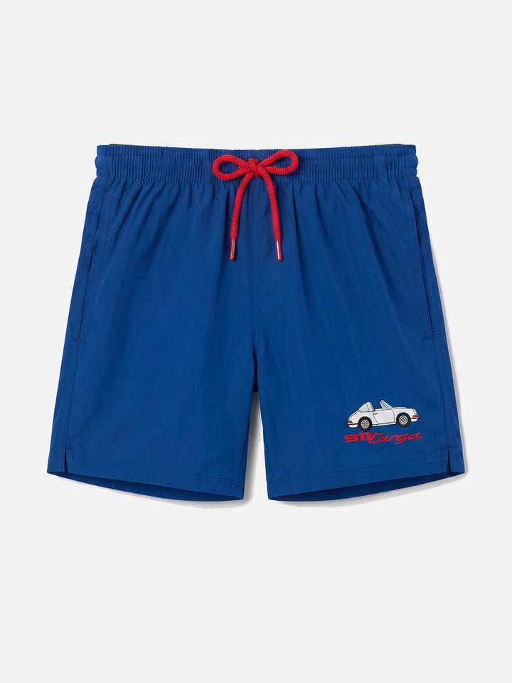 Short de bain Comfort avec broderie silhouette Porsche | PORSCHE SPECIAL EDITION 