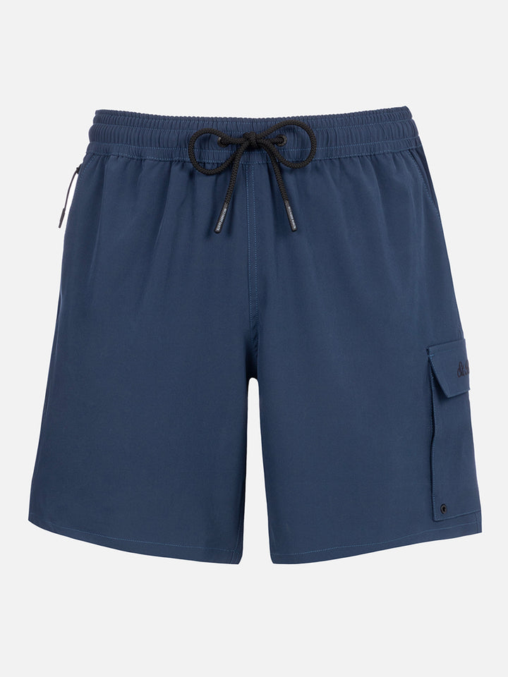 Blue classic stretch Comfort Travel swim shorts - MC2 Saint Barth