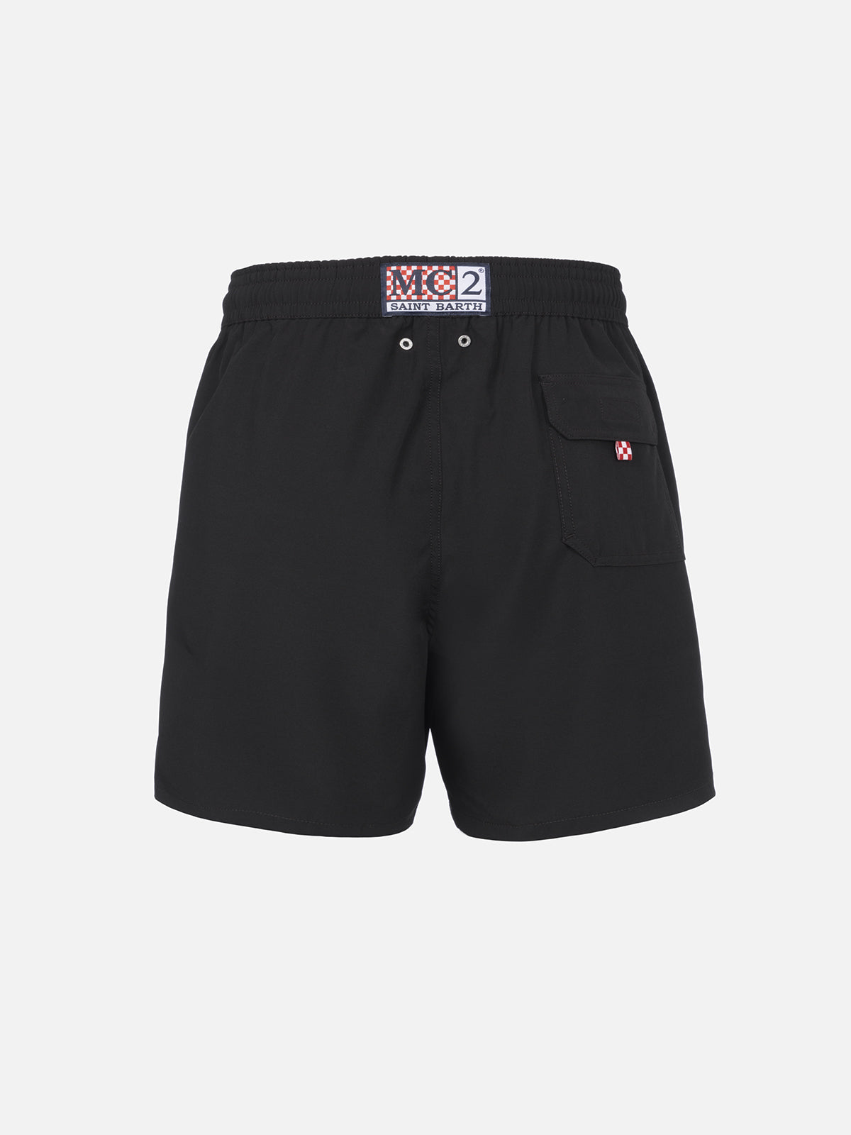 Schwarze klassische Comfort-Badeshorts aus Stretchmaterial 