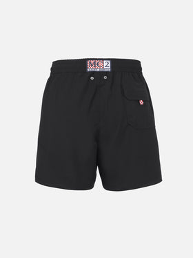 Schwarze klassische Comfort-Badeshorts aus Stretchmaterial 