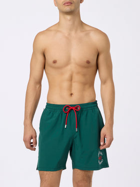 Classic stretch Comfort swim shorts with Forte dei Drammi embroidery | INSULTI LUMINOSI SPECIAL EDITION - MC2 Saint Barth