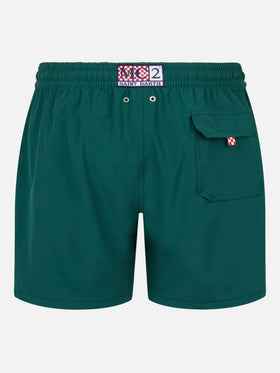 Klassische Stretch-Komfort-Badeshorts mit Forte dei Drammi-Stickerei | INSULTI LUMINOSI SPECIAL EDITION