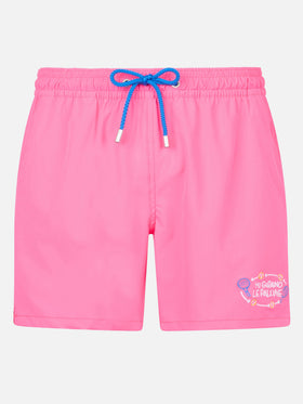 Klassische Stretch-Komfort-Badeshorts mit Mi girano le palline-Stickerei | INSULTI LUMINOSI SPECIAL EDITION