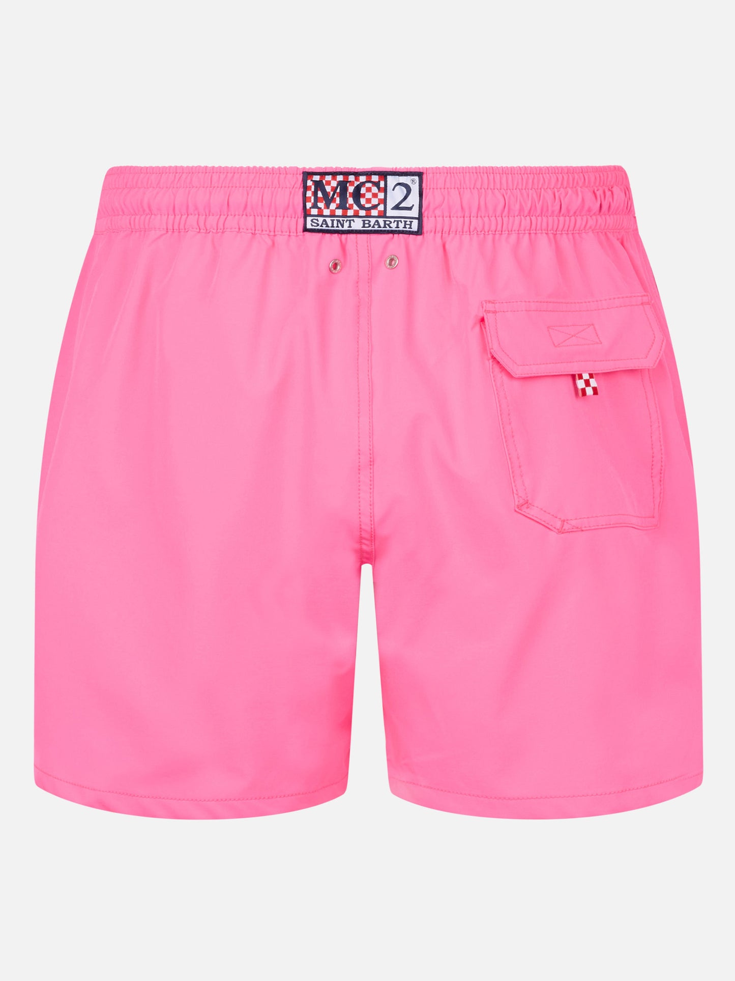 Klassische Stretch-Komfort-Badeshorts mit Mi girano le palline-Stickerei | INSULTI LUMINOSI SPECIAL EDITION
