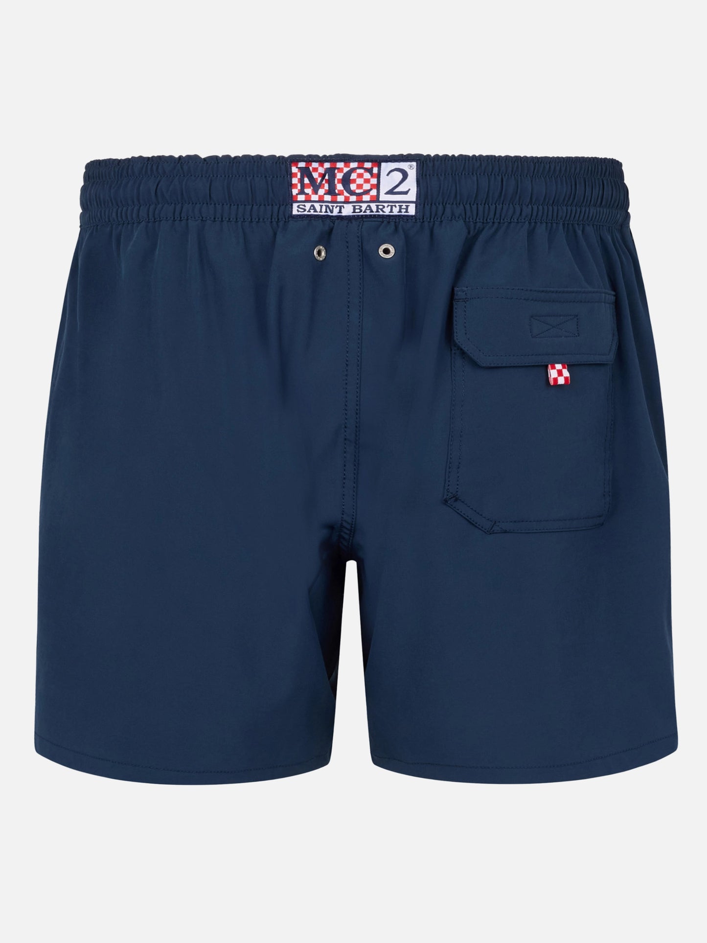 Bequeme, klassische Stretch-Badeshorts mit Dal Padel alla Brace-Stickerei | INSULTI LUMINOSI SPECIAL EDITION