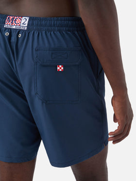 Comfort swim shorts in blue with Gin Gin embroidery