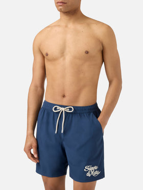 Short de bain confortable bleu avec broderie Sapore di Mare | Édition spéciale 