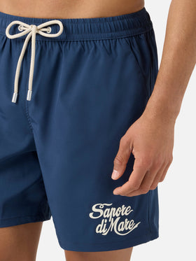 Short de bain confortable bleu avec broderie Sapore di Mare | Édition spéciale 