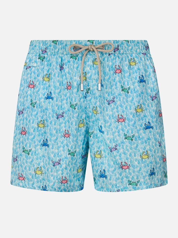 Comfort Light klassische Stretch-Badeshorts mit Krabbenmuster