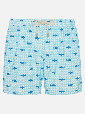 Costume mare Comfort Light con stampa pinna di squalo