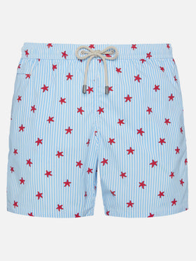 Comfort Light swim shorts with starfish print - MC2 Saint Barth