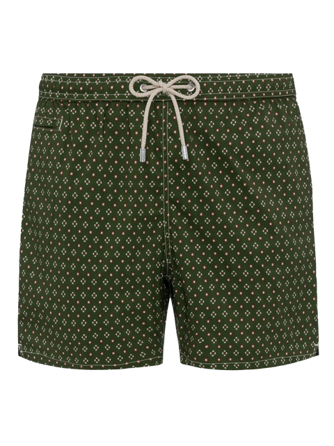 Comfort Light swim shorts with tie print - MC2 Saint Barth
