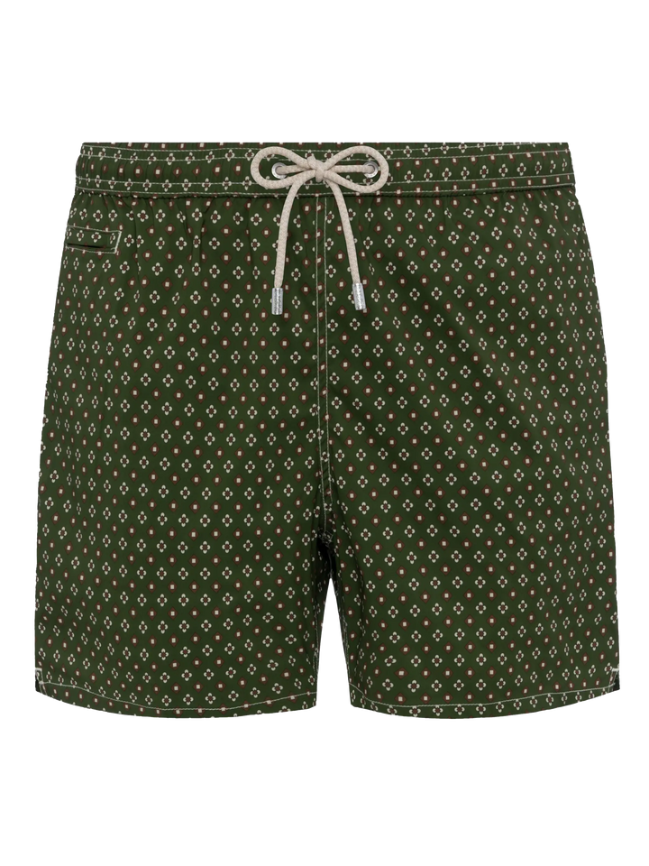 Comfort Light swim shorts with tie print - MC2 Saint Barth