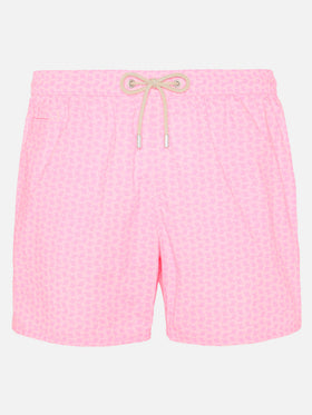 Komfortable leichte Badeshorts mit Fisch-Print 