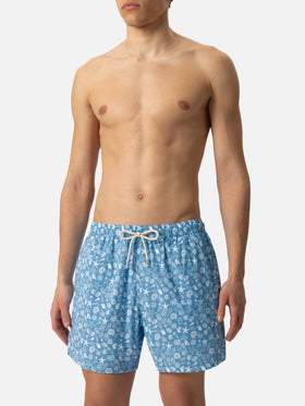 Comfort Light swim shorts with tropical shell print - MC2 Saint Barth