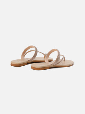Cora Ring Sandal with champagne rhinestones