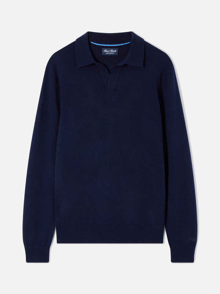 Navy blue Covent cashmere polo