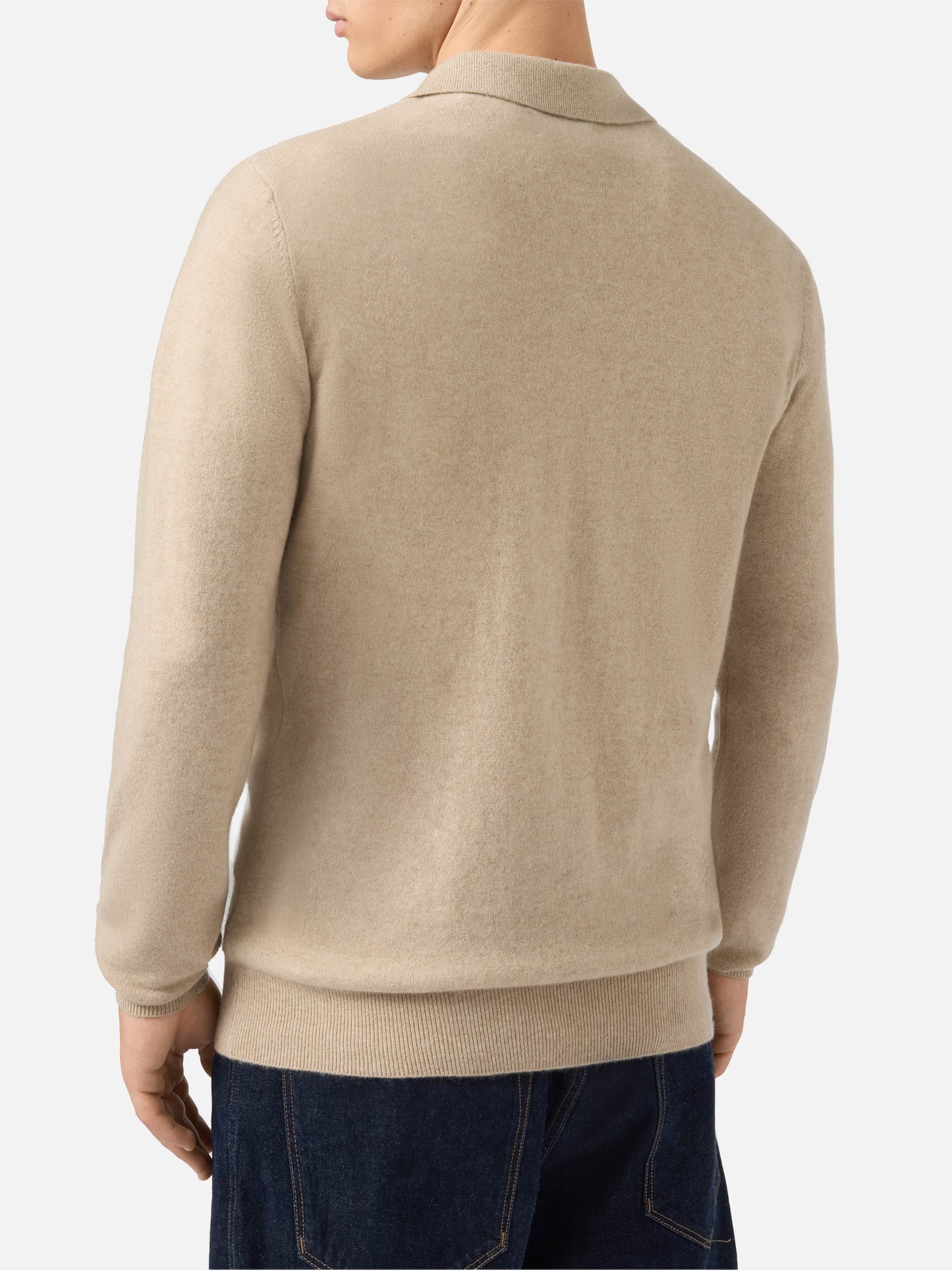 Covent Kaschmir-Strickpolo in Beige