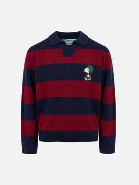 Blau-rot gestreiftes Poloshirt Covent für Jungen mit Snoopy-Aufdruck | SNOOPY PEANUTS SPECIAL EDITION