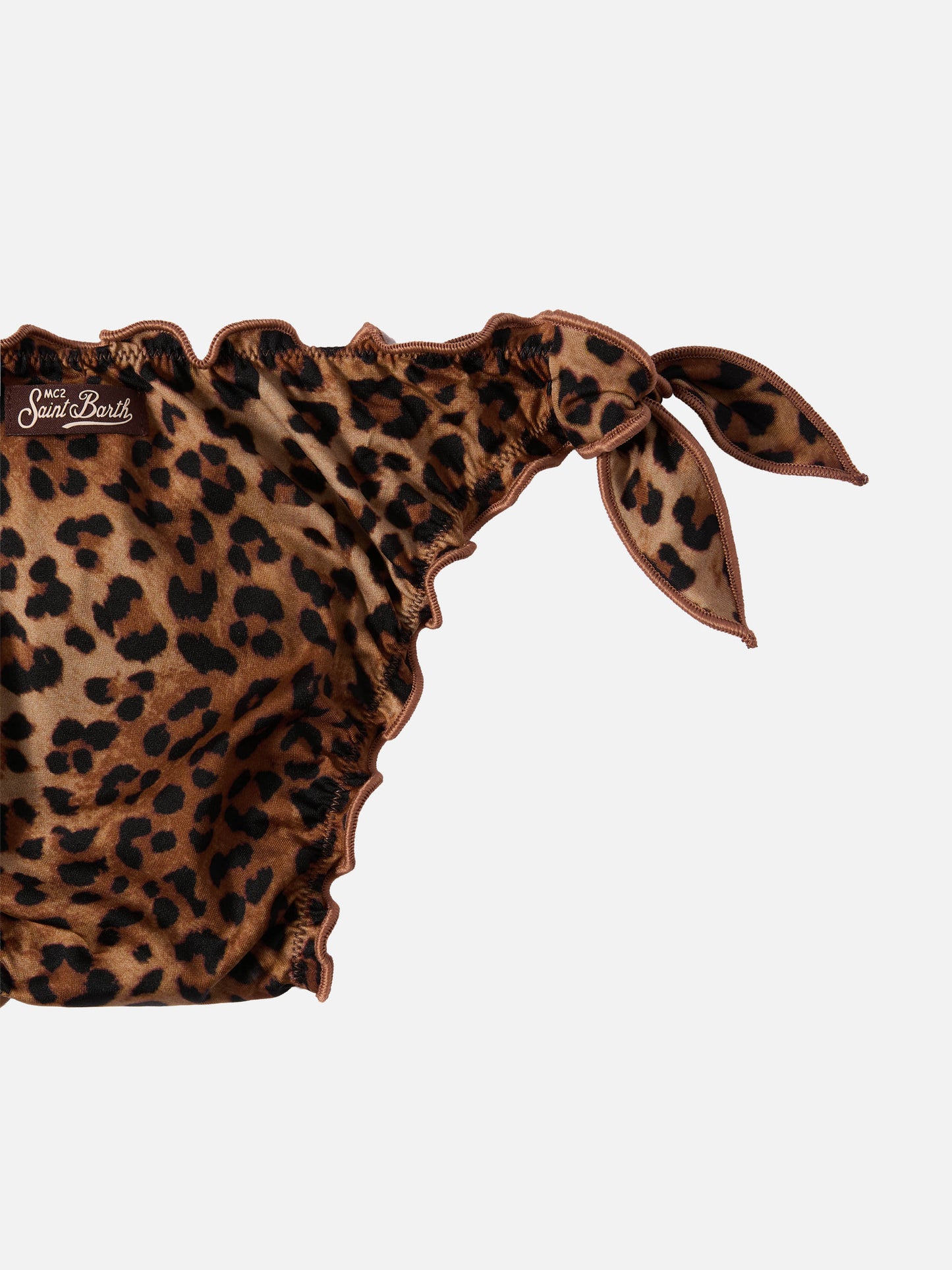 Bikini Cris in tessuto elasticizzato con stampa leopardata