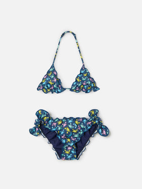 Bikini classico a triangolo Cris con stampa granchi