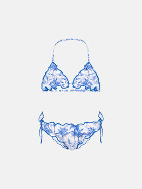 Cris classic triangle bikini with toile de jouy print - MC2 Saint Barth