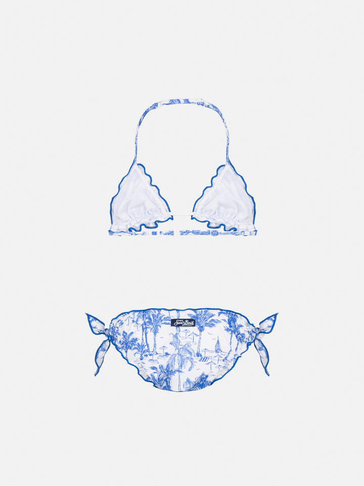 Cris classic triangle bikini with toile de jouy print - MC2 Saint Barth