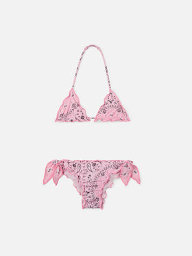Bikini Cris in tessuto elasticizzato con stampa bandana