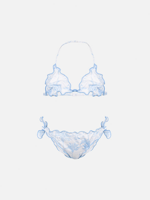 Cris classic triangle bikini with toile de jouy print - MC2 Saint Barth