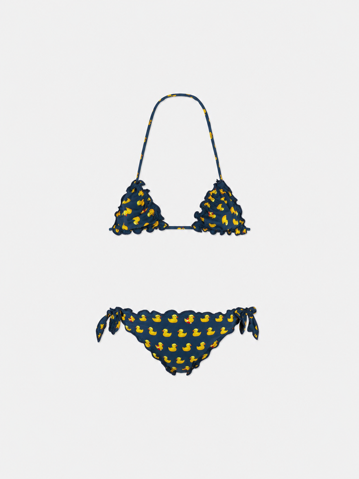 Bikini de triángulo para niña con estampado 