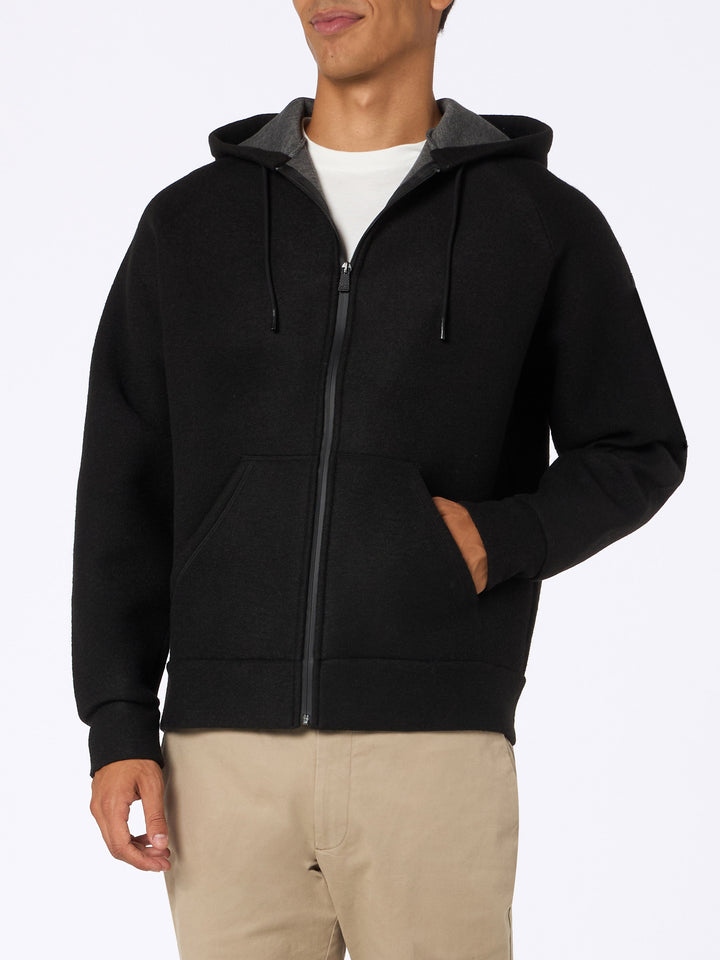Man black technic fabric sweatshirt Carrel - MC2 Saint Barth