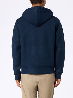 Man navy blue technic fabric sweatshirt Carrel - MC2 Saint Barth