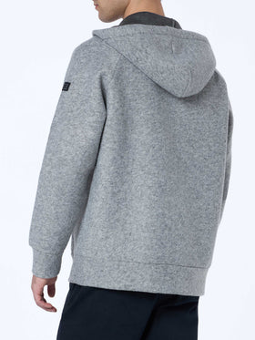 Man mélange grey technc fabric sweatshirt Carrel - MC2 Saint Barth