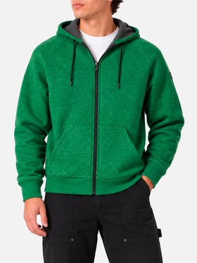 Carrel Sweatshirt aus technischem Gewebe in einfarbigem Grün 