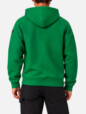 Carrel Sweatshirt aus technischem Gewebe in einfarbigem Grün 