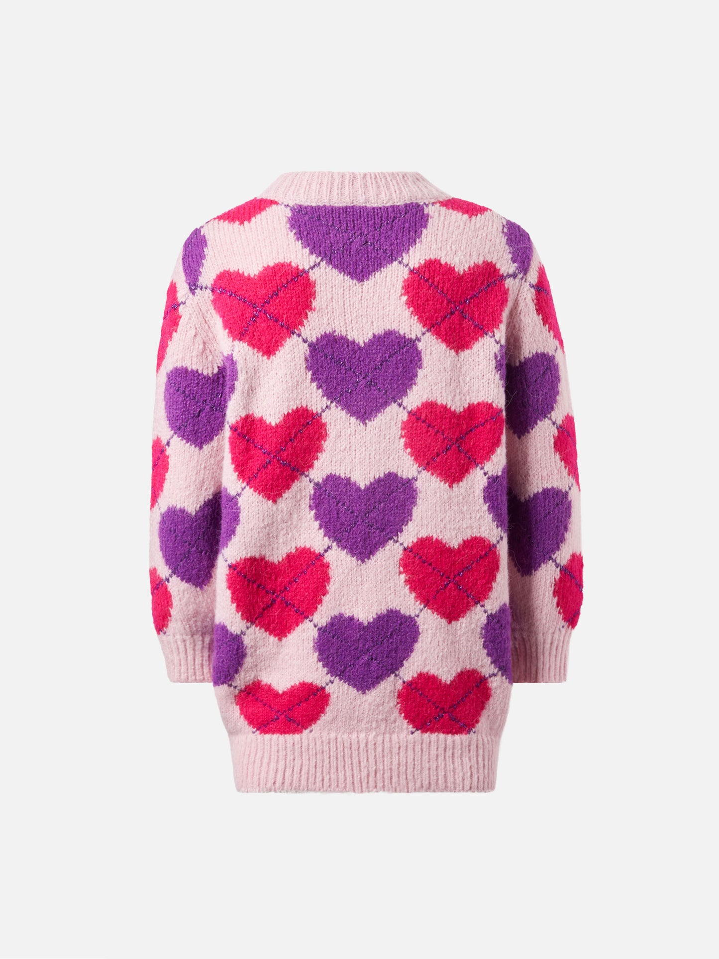 Gestricktes Kleid Cutie Soft mit halbem Rollkragen und Argyle-Jacquard 
