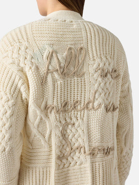 Maxi-Cardigan Daba mit Stickerei und Gürtel