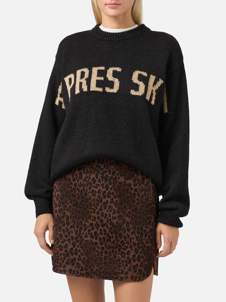 Danya Alpaka-Mischpullover in Schwarz mit Après-Ski-Jacquard