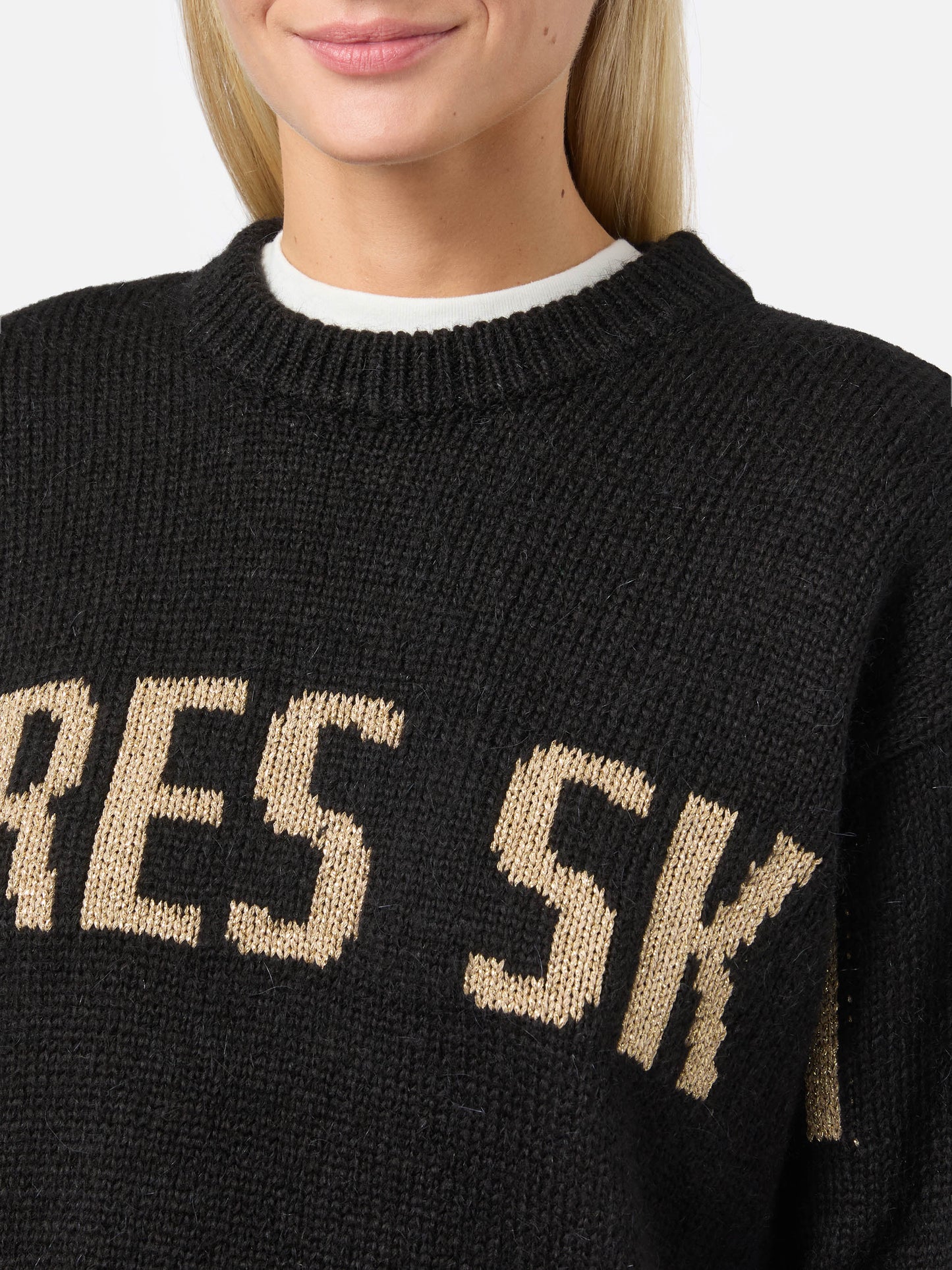 Danya Alpaka-Mischpullover in Schwarz mit Après-Ski-Jacquard