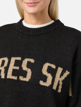 Danya Alpaka-Mischpullover in Schwarz mit Après-Ski-Jacquard