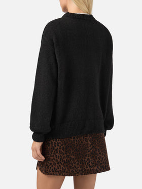 Danya Alpaka-Mischpullover in Schwarz mit Après-Ski-Jacquard