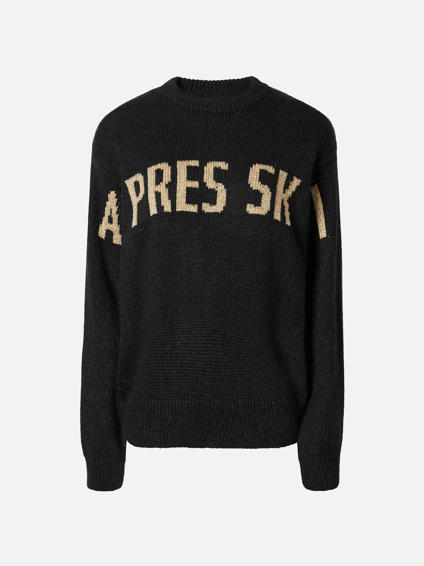 Danya Alpaka-Mischpullover in Schwarz mit Après-Ski-Jacquard