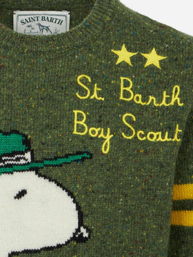 Donegal-Pullover mit Rundhalsausschnitt und Snoopy-Jacquard für Jungen | SNOOPY – PEANUTS™ SPECIAL EDITION