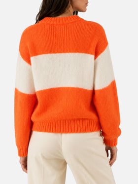 Maglia Danya Soft con ricamo St. Moritz arancione fluo