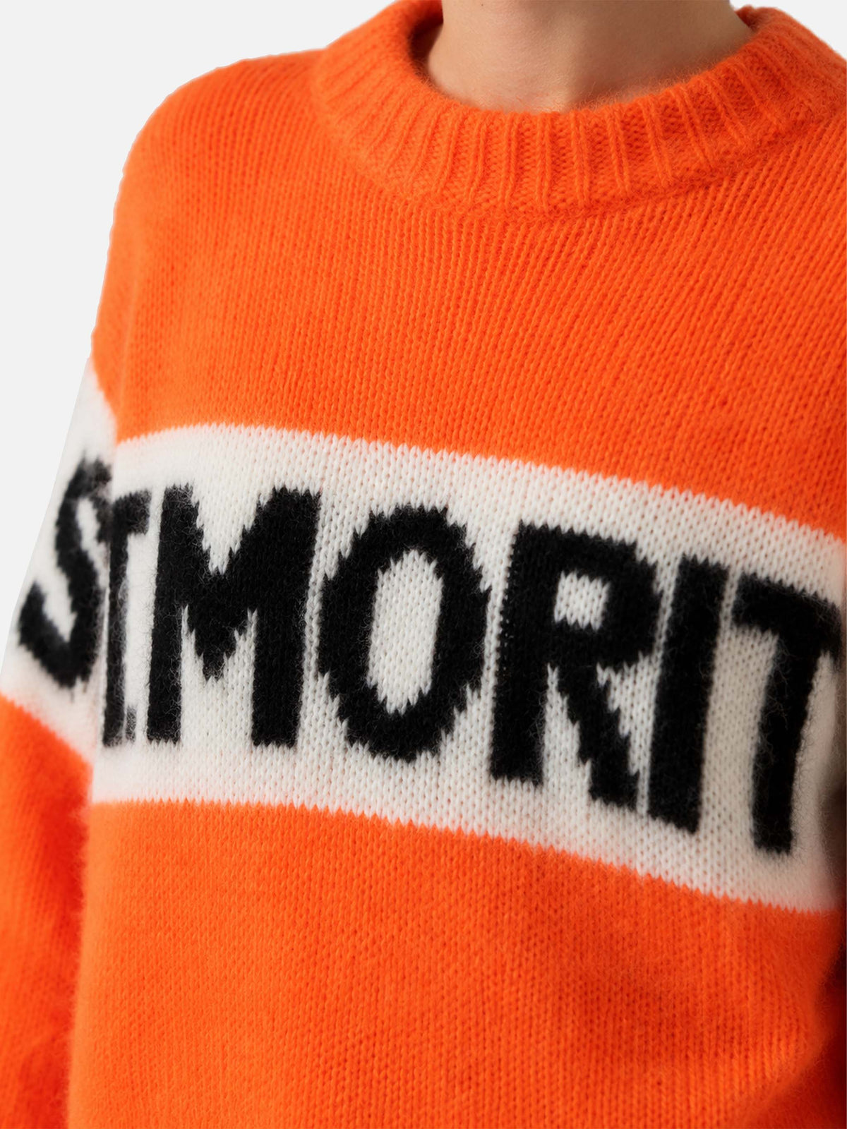 Maglia Danya Soft con ricamo St. Moritz arancione fluo