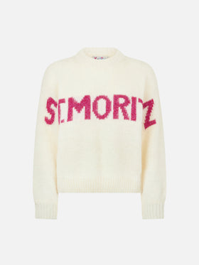 Maglia boxy Danya Jr con jacquard St. Moritz in lurex