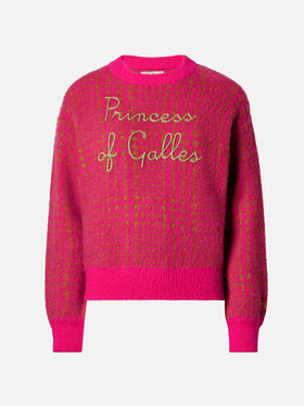 Gebürsteter Rundhalsausschnitt für Damen mit Princess of Galles