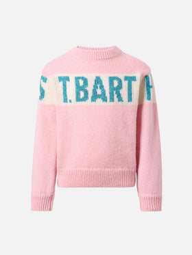 Danya Jr alpaca-blend sweater with St. Barth lurex jacquard